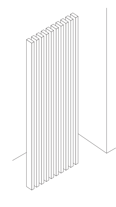 LISTONE PER SEPARE' ATELIER CASABELLA SLAT FORM AD INCASTRO