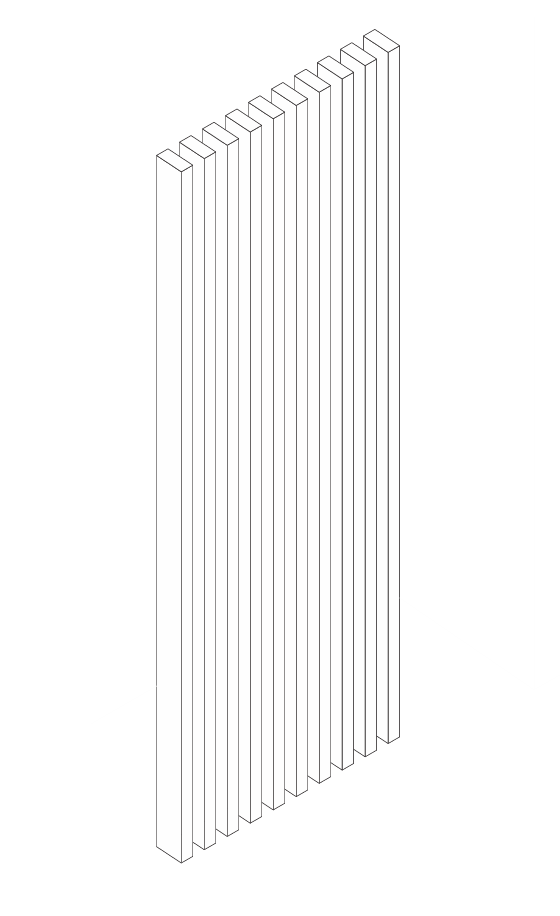 LISTONE PER SEPARE' ATELIER CASABELLA SLAT FORM AD INCASTRO