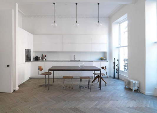 PARQUET OFFICINE ITALIANE SPINA SMALL ROVERE GREY R-S90-GSF2-GT CD - 490x70x10/3,6 mm