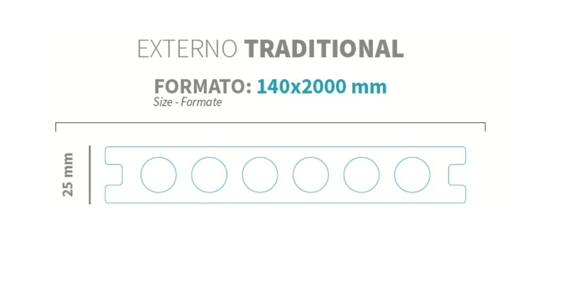 WOODCO WPC DECKING EXTERNO TRADITIONAL DARK GREY