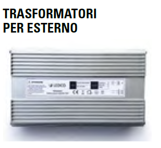 TRASFORMATORE IP67 - 24V DECO MOOVE/TWIX PER ESTERNO 30/60/100/150/200W