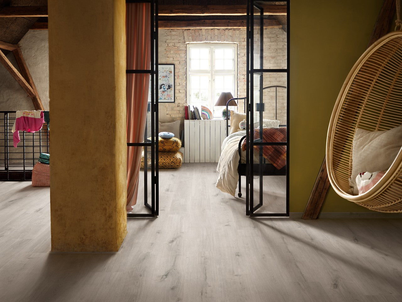 50,90/mq PAVIMENTO IN VINILE AC4 PERGO GLOMMA PAD PRO ROVERE SCOZZESE BIANCO V4431-40177