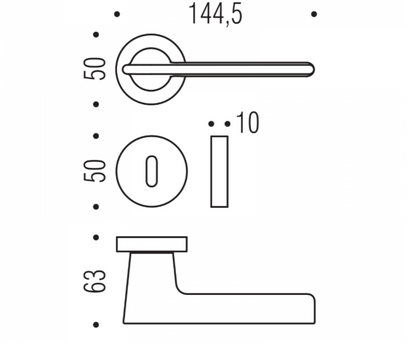 MANIGLIA COLOMBO DESIGN ALATO' JP11R