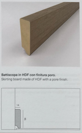 BATTISCOPA IN HDF SKEMA LOOK TINTA UNITA TENDENZA 2400x45x14 mm
