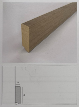 BATTISCOPA IN MDF W45 SKEMA ABBINATO PALLADIO VILLA 2400x45x14 mm