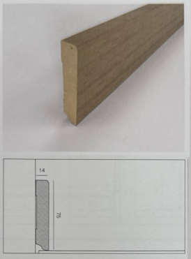 BATTISCOPA IN MDF W75 SKEMA ABBINATO PALLADIO VILLA 2400x75x14 mm