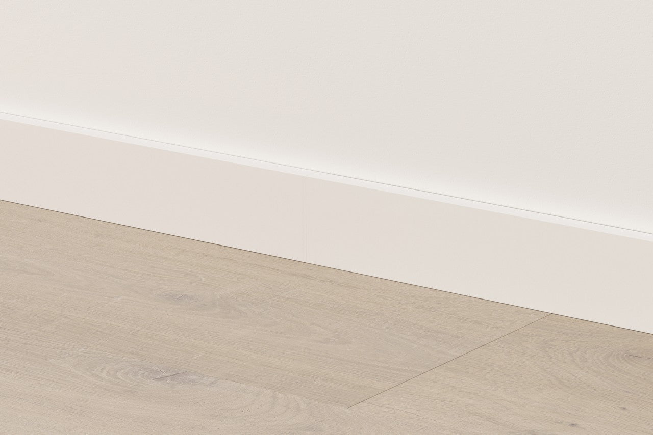 BATTISCOPA A INCASTRO BIANCO 126 cm PARQUET PERGO 1260x14x100 mm