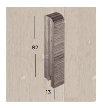 PARQUET ITALIA BATTISCOPA BECCO DI CIVETTA IMPIALLACCIATO ROVERE 82x13x2400 mm