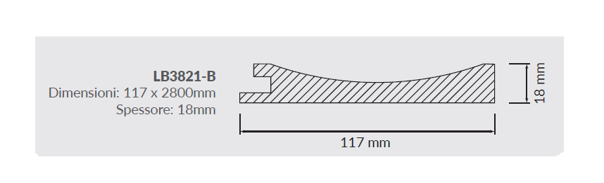 PROFILO TERMINALE X RIVESTIMENTO R&G SHAPE LB3821 FEMMINA