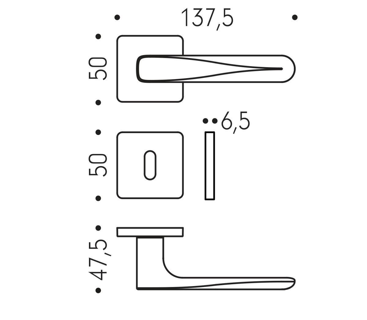 MANIGLIA COLOMBO DESIGN ROBOT6 S ID91R