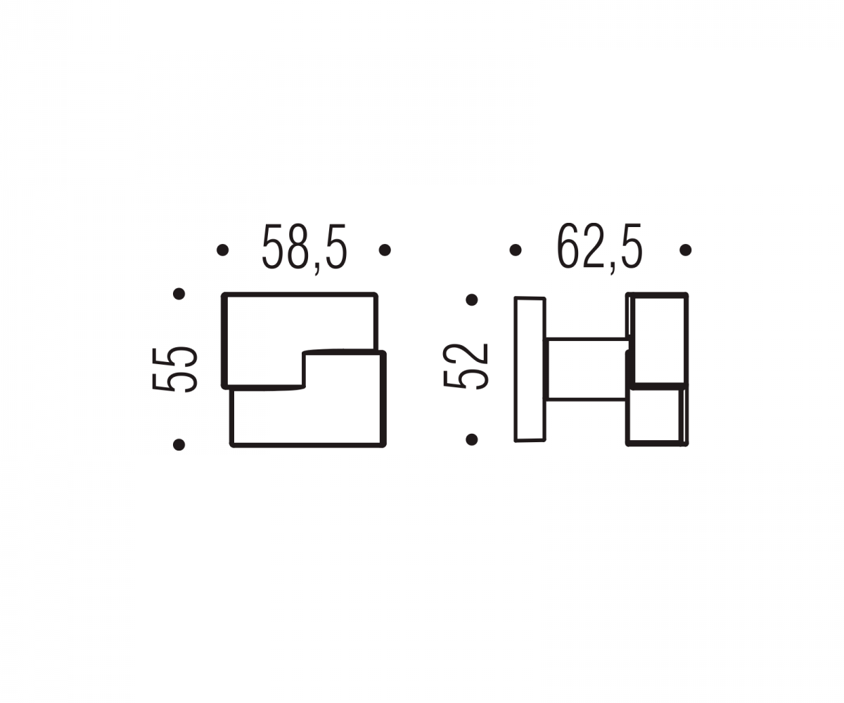 POMOLO FISSO 52x52 COLOMBO DESIGN CUT MS15