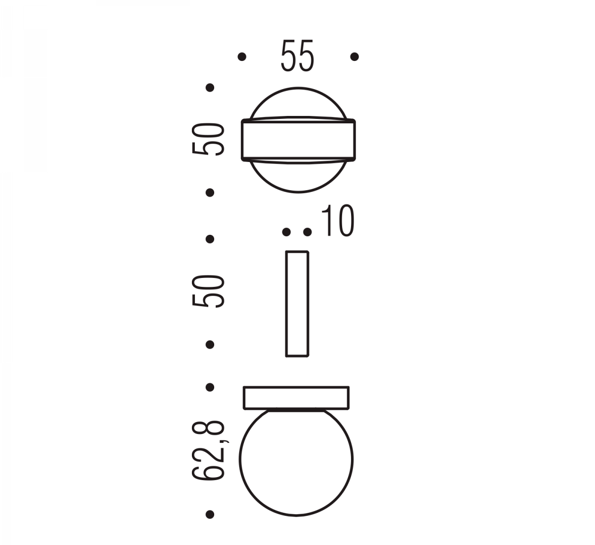 POMOLO FISSO COLOMBO DESIGN MAPO RM15