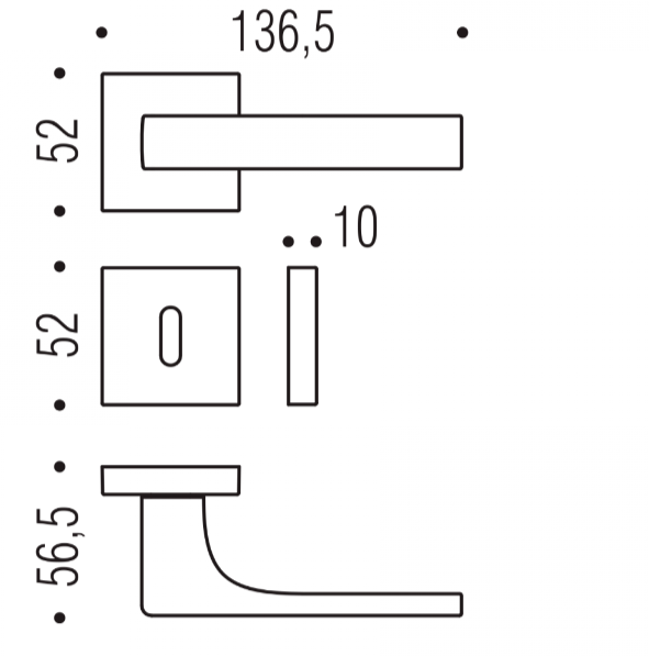 MANIGLIA COLOMBO DESIGN ROBOCINQUE S ID71R
