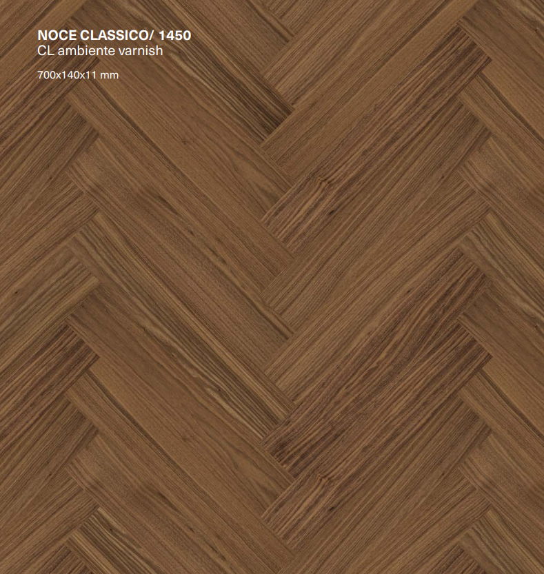 PARQUET SKEMA LUMBERTECH S700 SPINA ITALIANA NOCE CLASSICO 1450 - 700x140x11 mm