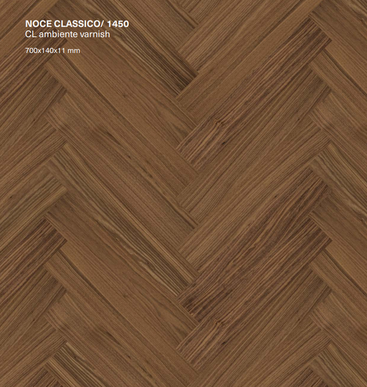 PARQUET SKEMA LUMBERTECH S700 SPINA ITALIANA NOCE CLASSICO 1450 - 700x140x11 mm