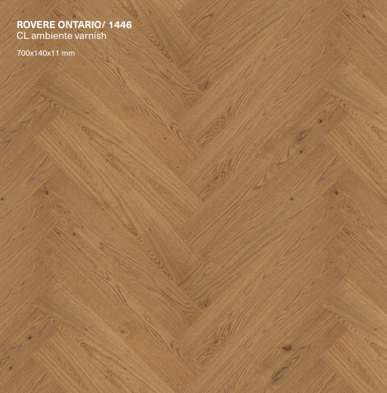PARQUET SKEMA LUMBERTECH S700 SPINA ITALIANA ROVERE ONTARIO 1446 - 700x140x11 mm