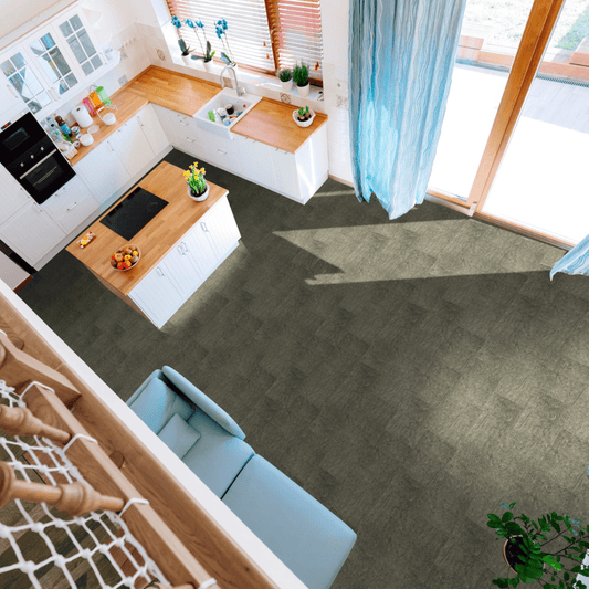 €29,90/mq PAVIMENTO IN SPC ITALWOOD GRIT SPC 5.0 CLASSIC CEMENTO TERO 4101